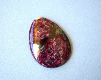 Eudialyte natural stone cabochon 37 x 31 x 6 mm