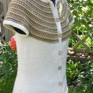 Seamless Cardigan Knitting Pattern, Hathor Cardigan Pattern, Top-Down Knitting Pattern, Yoke Cardigan Knitting Pattern,