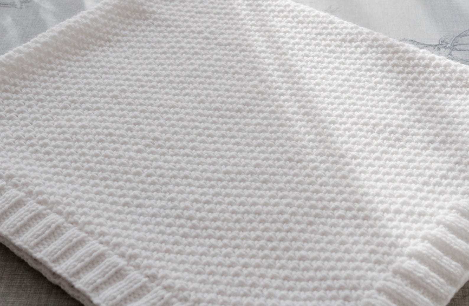 Textured Baby Blanket Knitting Pattern Easy Blanket Pattern Etsy