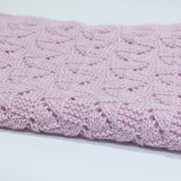 Baby Blanket Knitting Pattern, Topsy-Turvy. DK blanket knitting pattern