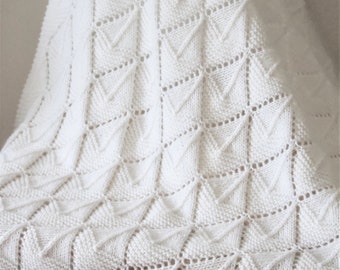 Baby Blanket Knitting Pattern, Ship Ahoy Blanket Pattern, DK Blanket Pattern, Baby Wrap Blanket Pattern