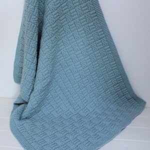 Edward's Blanket - Knitting Pattern, DK blanket Pattern, Baby Blanket Knitting Pattern in three sizes.  pdf version.