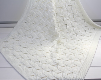 Knitting Pattern - Jamie baby blanket Knitting Pattern, DK knitting pattern, blanket knitting pattern, Baby blanket knitting pattern