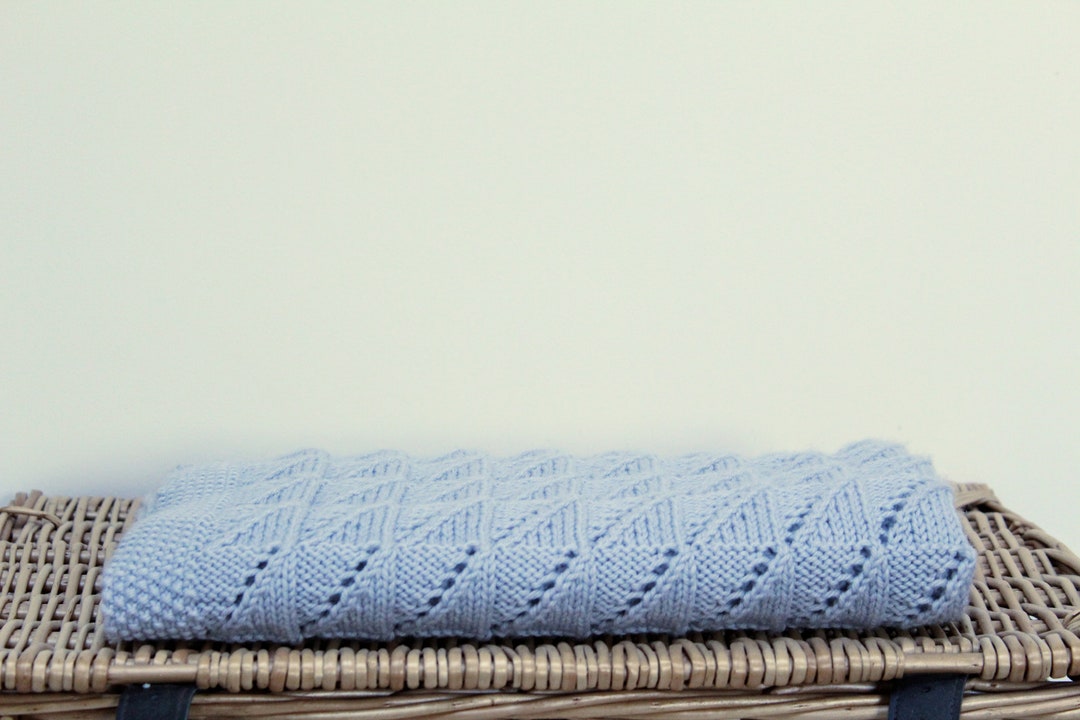 KNITTING PATTERN Kylie Reversible Baby Blanket in DK Yarn Etsy