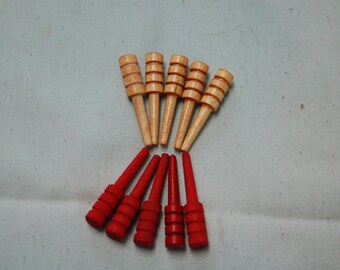 Hardwood cribbage pegs (natural, black, red, orange, green, white, yellow, blue, walnut)