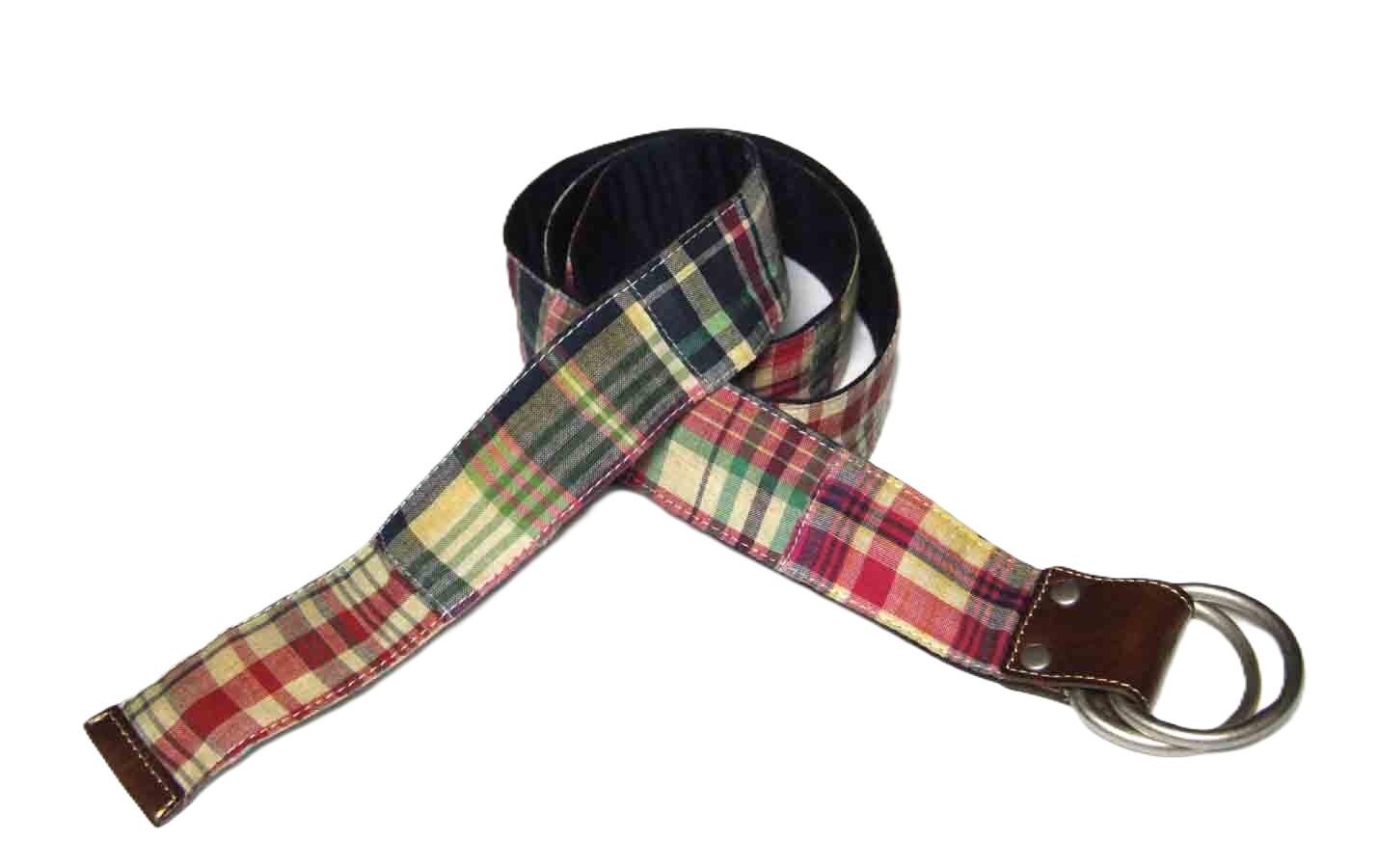 Vintage braided Colorful metallic Madras Plaid Women\'s Belt O-Ring adjustable Madras Belts - Etsy main image 4