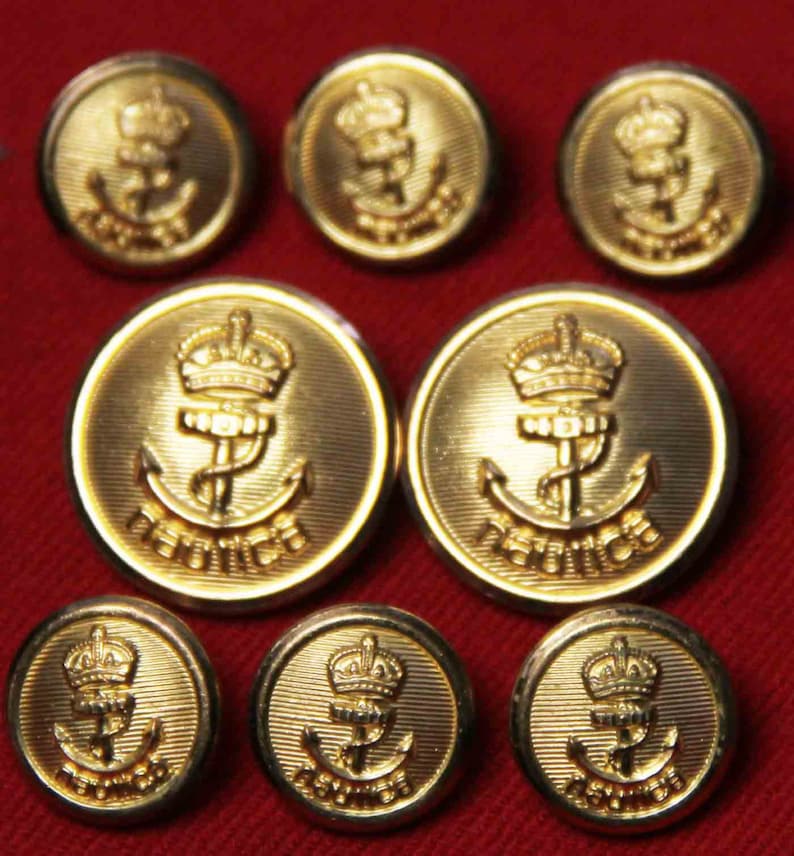 Nautica by Waterbury Blazer Buttons Set Gold Brass Nautical | Etsy