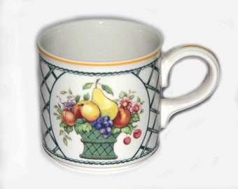 One Villeroy and Boch Germany Porcelain Cup Basket Tea Coffee 8 oz