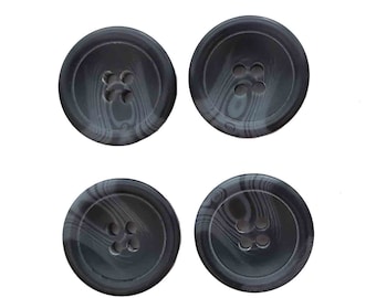 Four Thick Banana Republic Coat Jacket Buttons Shades of Gray 4 Eyelet Resin