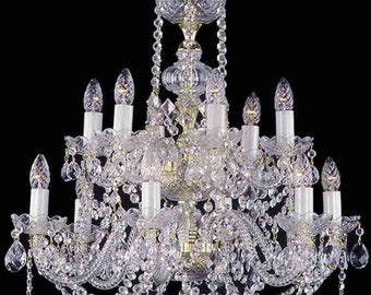 Lámpara de araña de cristal checo bohemia de Nicola Vachtle