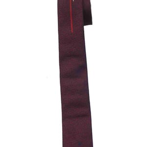 VTG Pierre Cardin 1953 Collection Tie Necktie Burgundy Red Blue Narrow Short