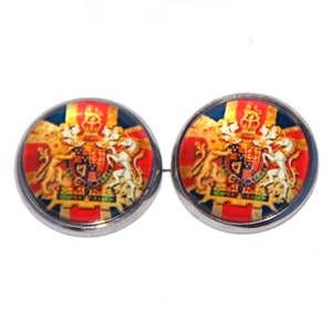 Gascoigne British Union Jack and Heraldic Shield Cufflinks Men&#39;s
