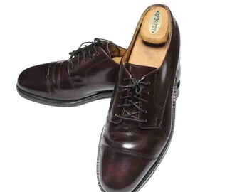 COLE HAAN Burgundy Cap Toe Dress Shoes Leather Oxfords Men's Size 10D