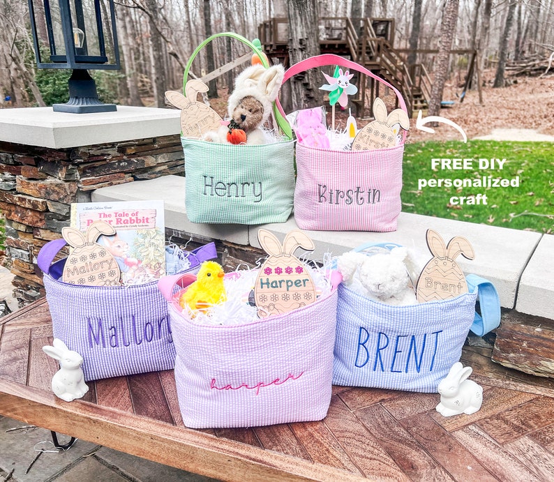 Kids Easter Basket, Personalized Easter Basket, Child's Easter Basket image 8