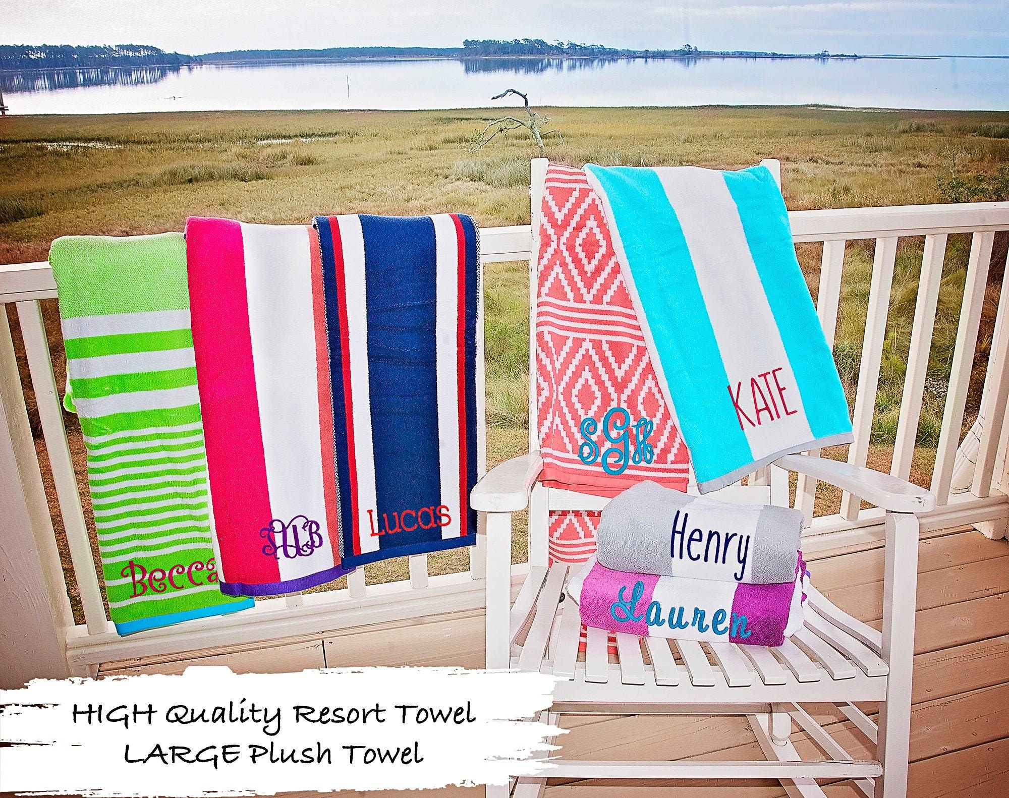 Personalized Beach Towel bridesmaid gift Birthday Gift Etsy