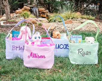 Kids Easter Basket, Monogram Easter Basket, Personalized Easter Basket