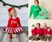 Free Shipping! Christmas Pajamas - Embroidered Monogram Christmas Pj's -  Christmas Pajamas for the family 