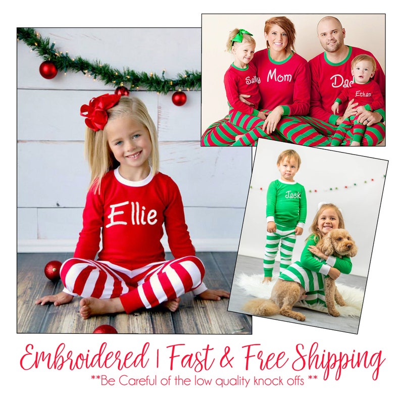 Family Christmas Pajamas, Matching Christmas Pajamas, Personalized Christmas Pajamas, Family Christmas PJs, image 8