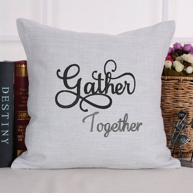 Family name pillow Home Pillow Embroidered Pillow Etsy