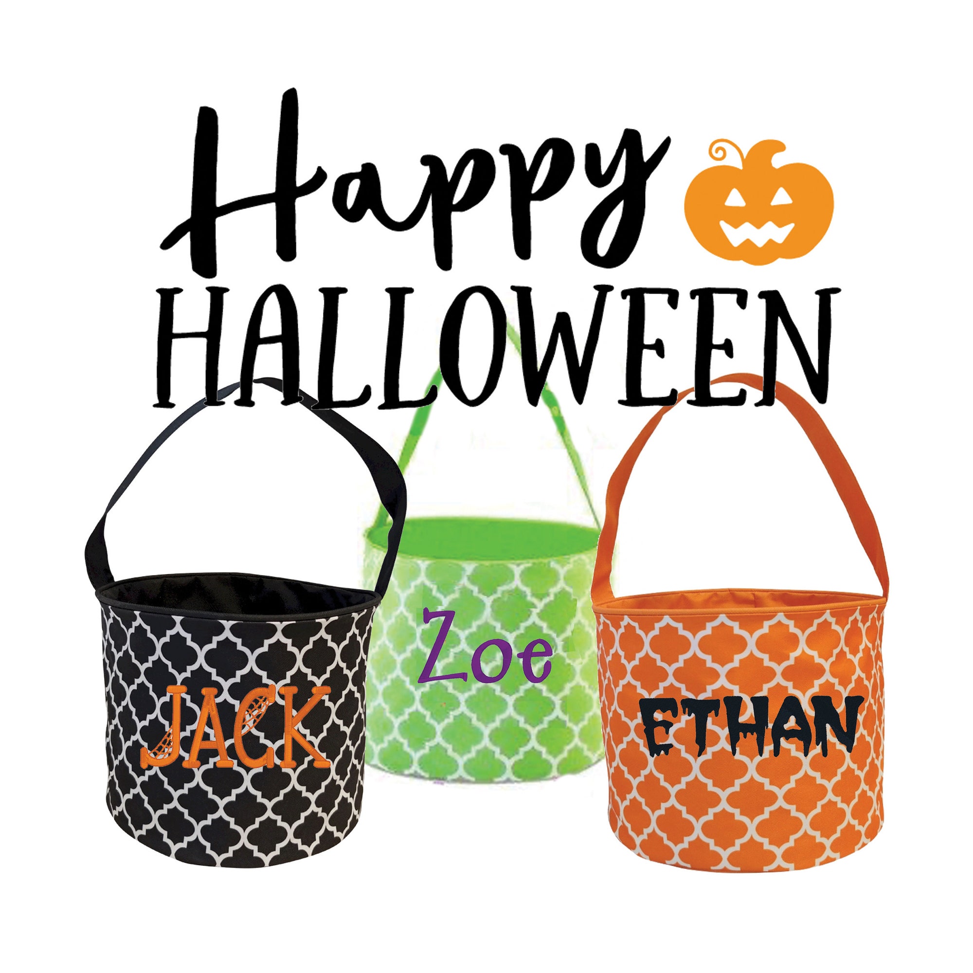 Halloween Bucket - Monogrammed Halloween Bucket