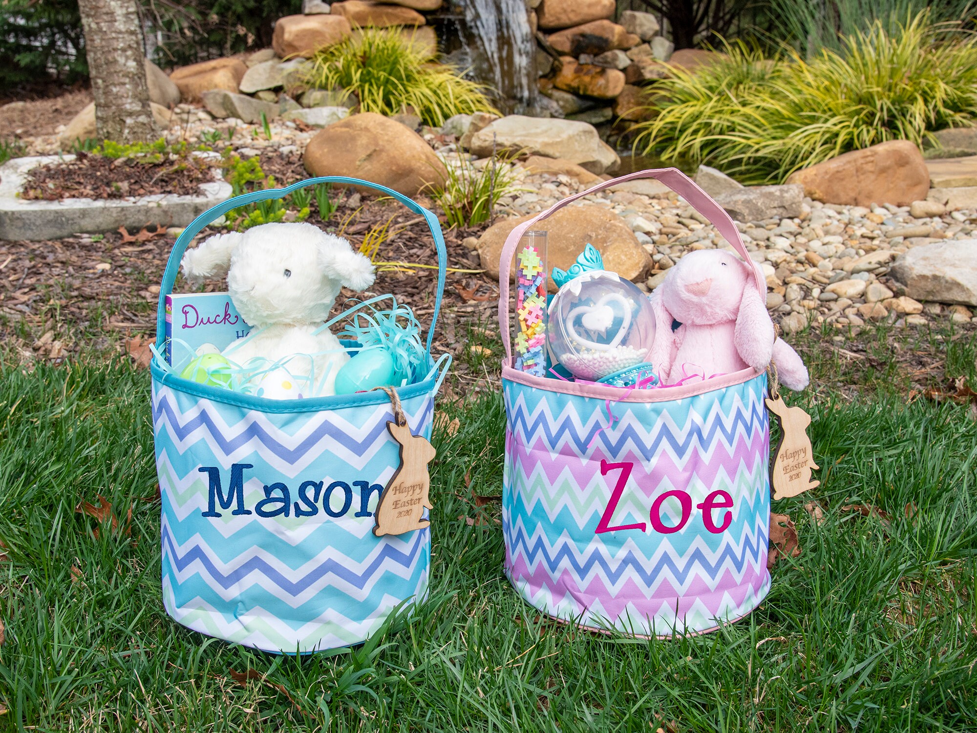 Kids Easter Basket Monogram Easter Basket Personalized Etsy