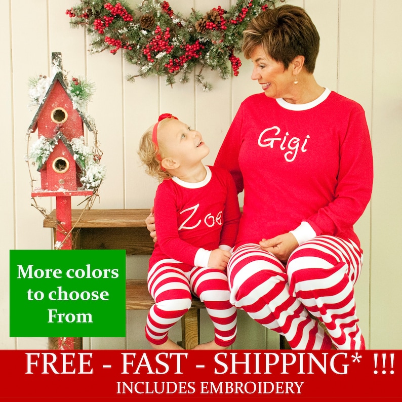 Family Christmas Pajamas, Matching Christmas Pajamas, Personalized Christmas Pajamas, Family Christmas PJs, image 7