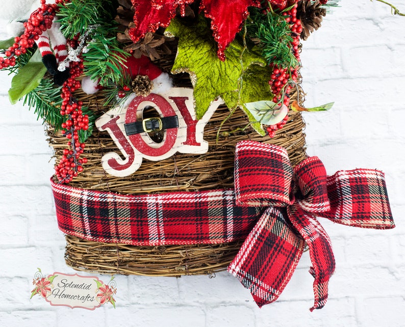 Snowman Wreath Christmas Wreath Buffalo Plaid Wreath Poinsettia Wreath Snowman Decoration Rustic Snowman Wreath Snowman Wall Decor