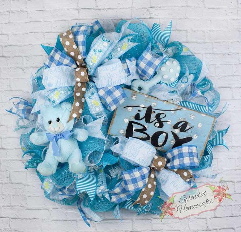 Baby Boy Wreath Baby Wreath Boy Wreath Baby Wreath Baby Etsy