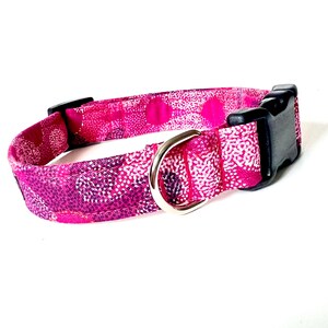 Pink and purple floral dog collar, pink dog collar flowers, purple dog collar flowers, pink girl dog collar, optional lead