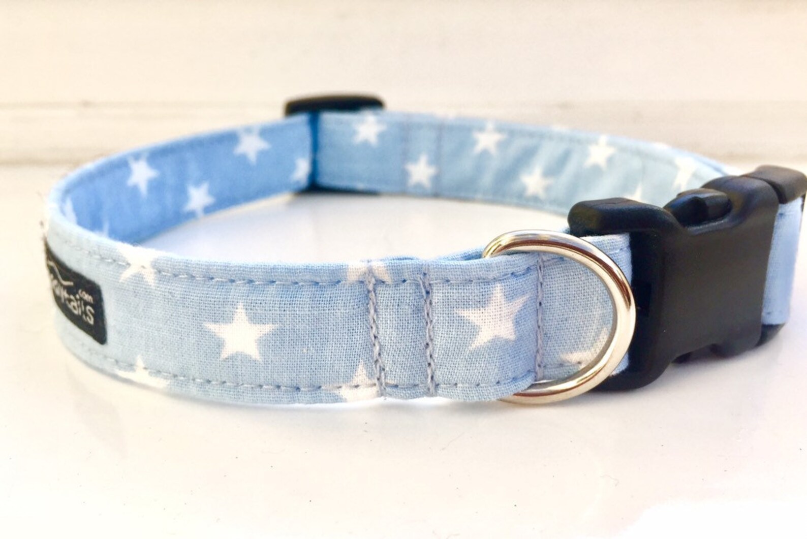 Light Blue Baby Blue Delicate Dog Collar Stars Dog Collar Etsy