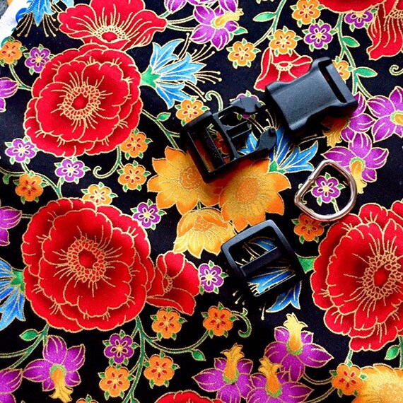 Florentina Hundehalsband Mit Blumenmuster - Größe XS, Verstellbar, Neopren Gepolstert