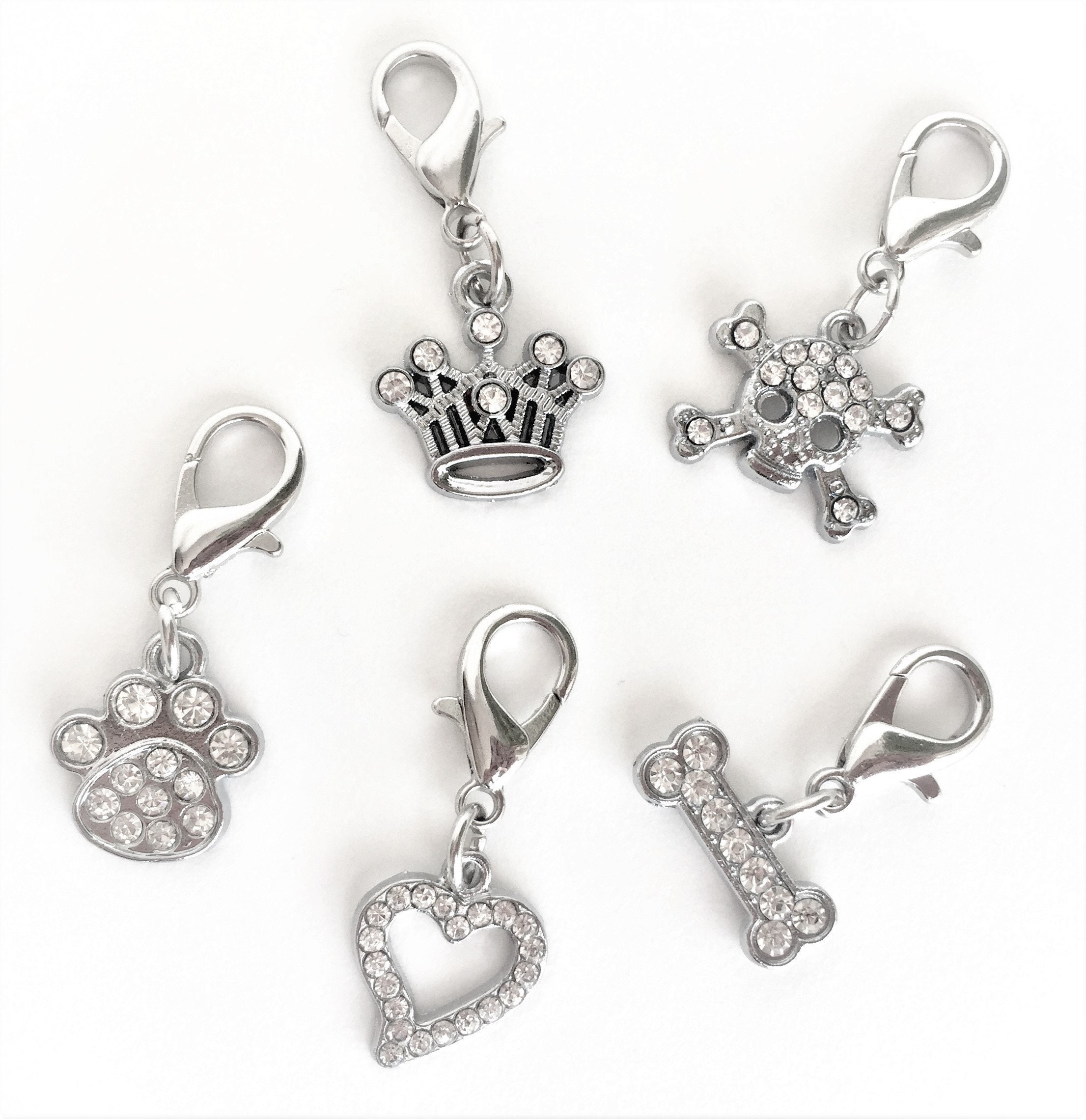 Collar Charms in of Heart Bone Paw Crown or - Etsy