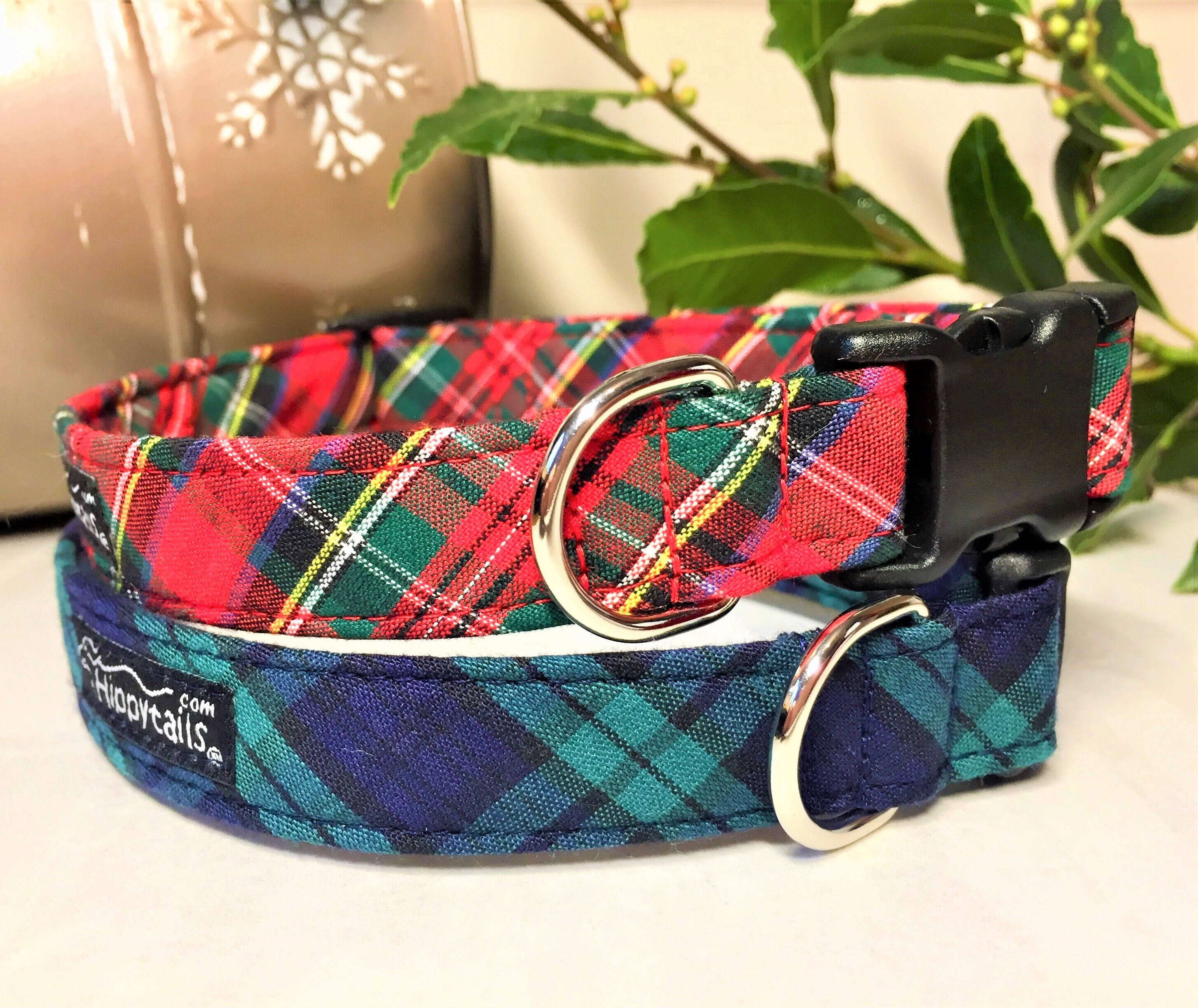 Tartan Dog Collar Christmas Plaid Dog Collar Red Tartan Dog Etsy UK