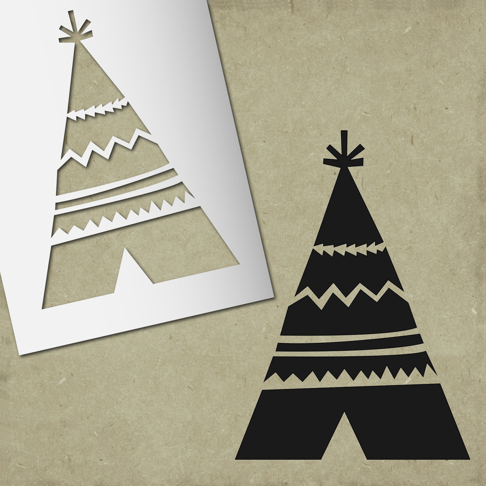 TEMPLATE TIPI 9 Laser Cut Reusable Etsy