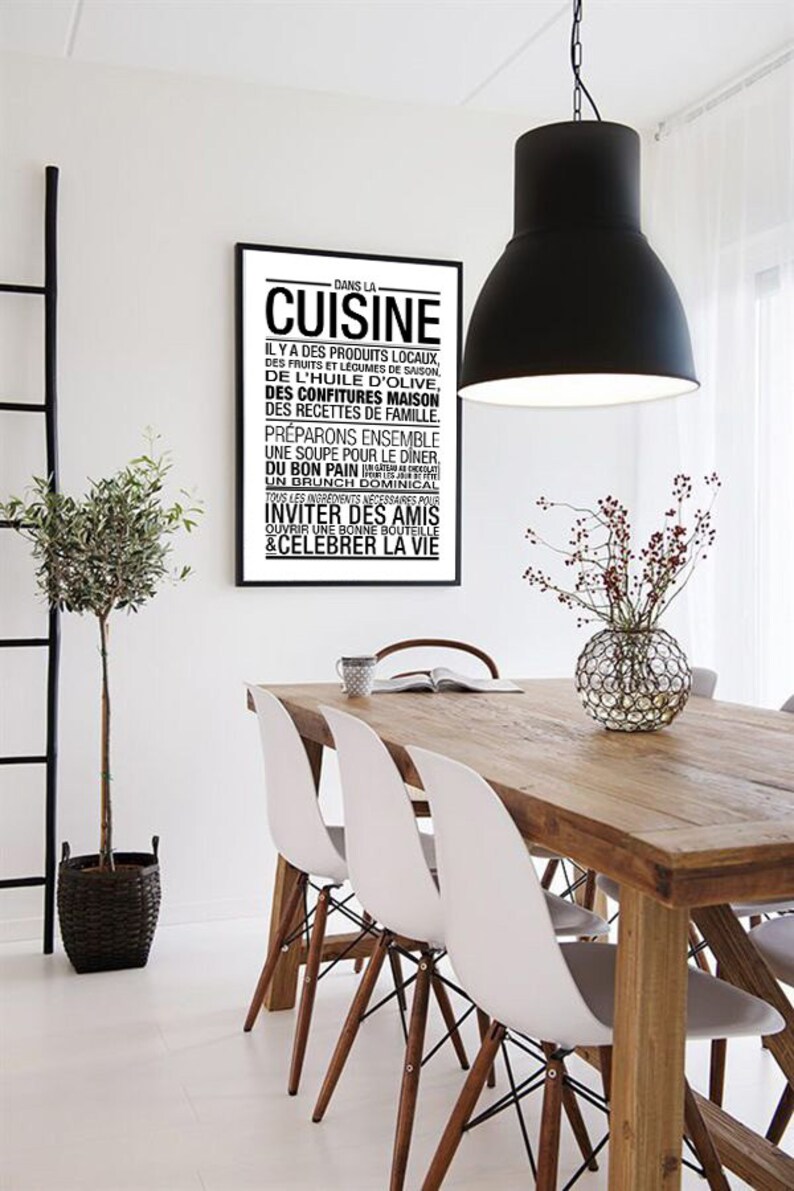 Black and White Kitchen Wall Art XXL Poster 70x100 50x70 A4 Etsy
