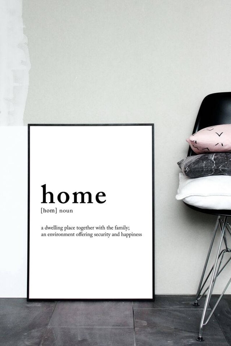 Home definition digital print Home meaning home posters Etsy