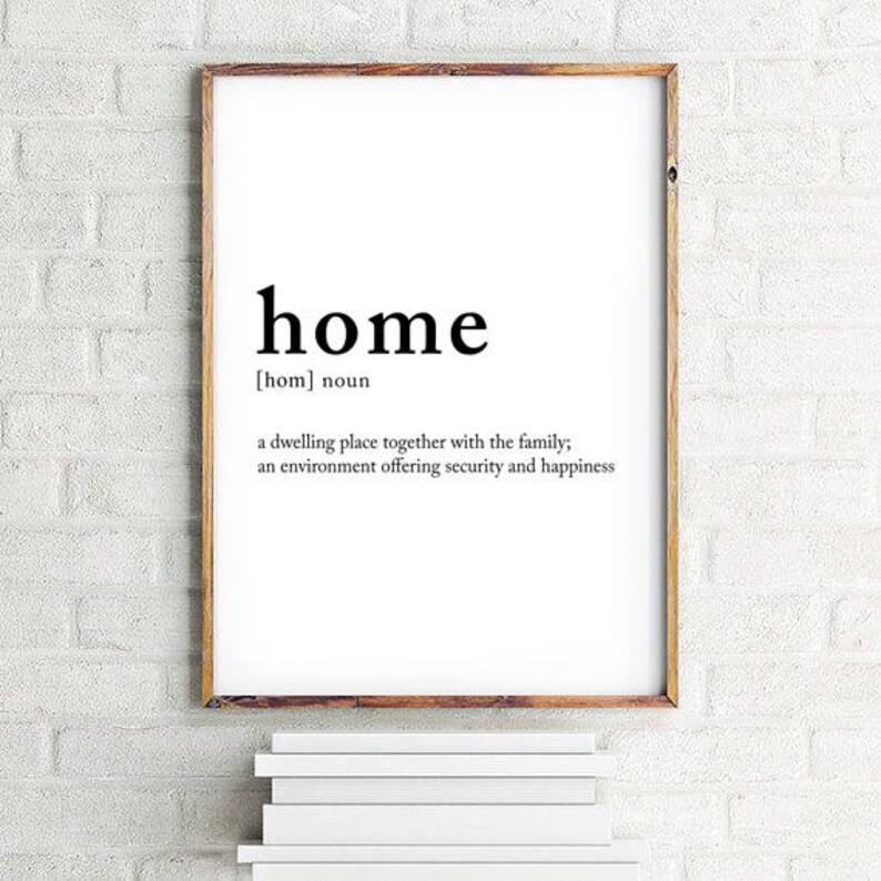 Home definition digital print Home meaning home posters Etsy