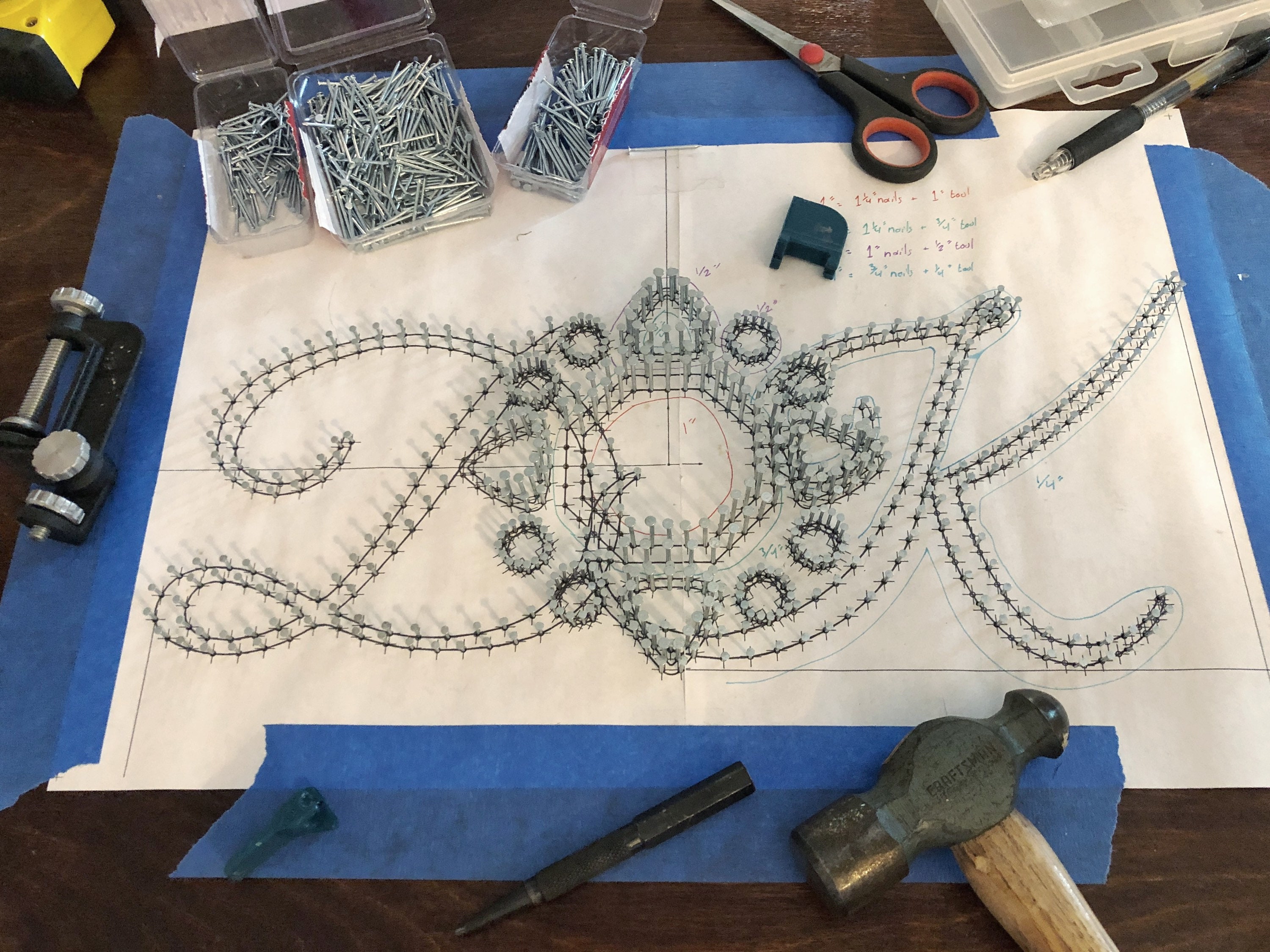 String Art Nail Guide Set - Etsy
