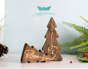 Wooden Tree Christmas Ornaments - Woodwaves
