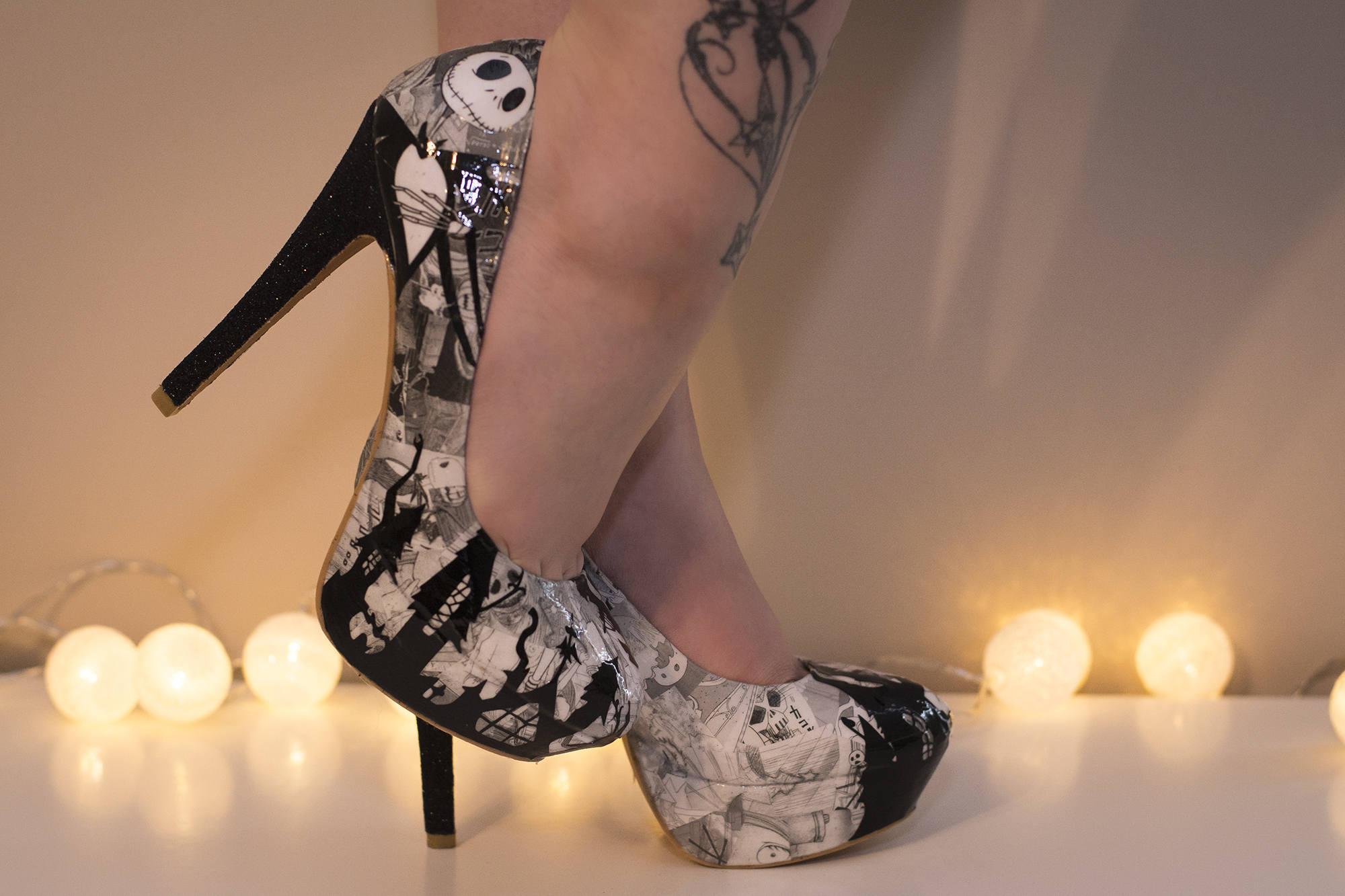 Nightmare Before Christmas Inspired Heels Jack Skellington Shoes Fine Detail Etsy Canada