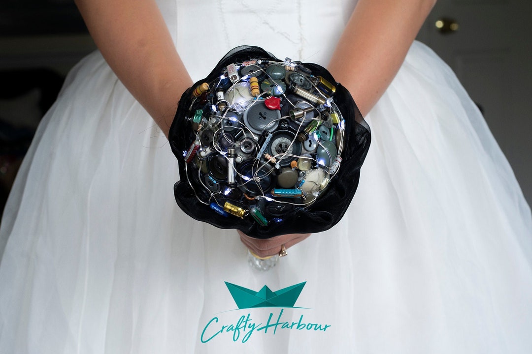 Light up Electrical Wiring Wedding Button Bouquet Etsy