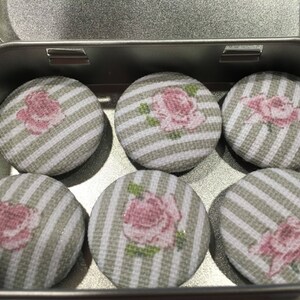 Handmade Fabric Button Magnets in Sophie Allport Fabric