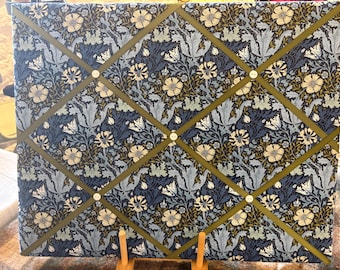 Hand made Fabric Notice Board In A William Morris print Fabric