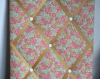 Hand Made Fabric Notice Board In  A lovely Tilda Fabric
