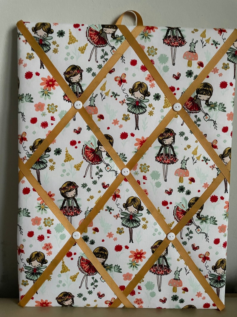 Handmade Fabric Notice Board in Fairy Fabric - Etsy Australia