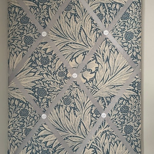 Handmade Fabric Notice Board In a William Morris Print Fabric