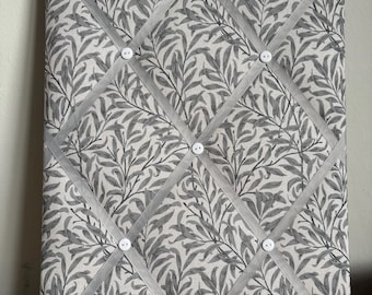 Handmade Fabric Notice Board In a William Morris Print Fabric