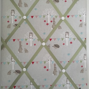 Hand made Fabric Notice Board In Sophie Allport Fabric