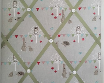 Hand made Fabric Notice Board In Sophie Allport Fabric