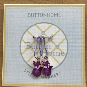 Set of 2 Fox Stitch Markers